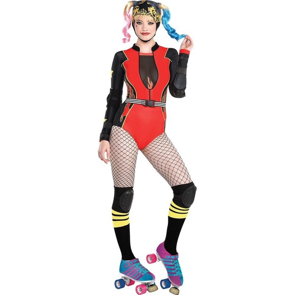 DC Other - Harley Quinn Roller Derby Halloween Costume for Women, Birds of Prey,
